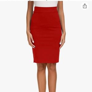 Red Pencil skirt